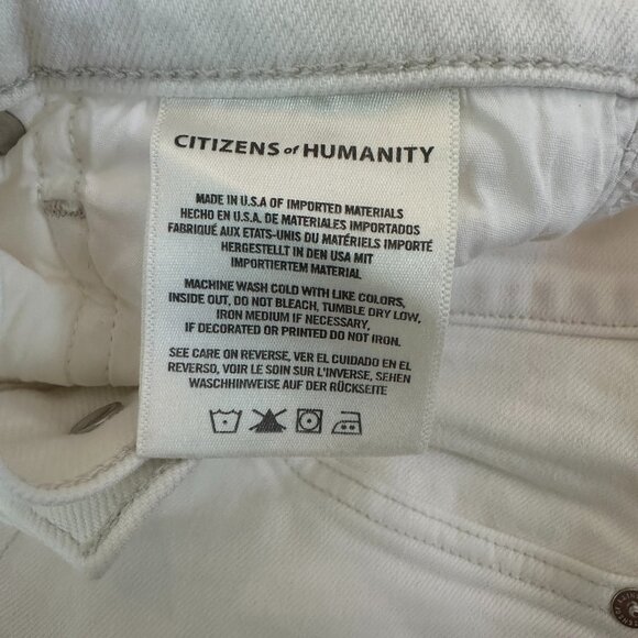 CITIZEN of HUMANITY High Rise Slim Ankle White Jeans - Size 26 - Picture 11 of 14
